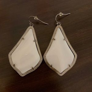 Large Kendra Scott White Drop Earrings